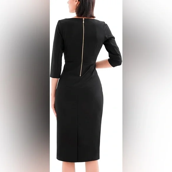 Women’s Black Midi Dress - Picture 3 of 4